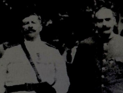 El dictador Juan Vicente Gómez (izquierda)