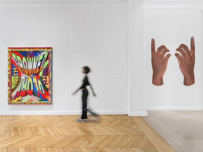 Lakwena Maciver, I'm in your hands, vue d'exposition. Avec l'aimable autorisation de la galerie Mariane Ibrahim