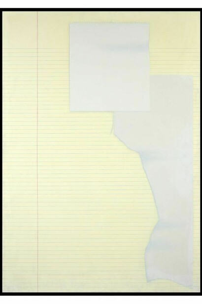 Li-lan, Legal Pad, 1, oil on canvas, 1975, 70" x 50"