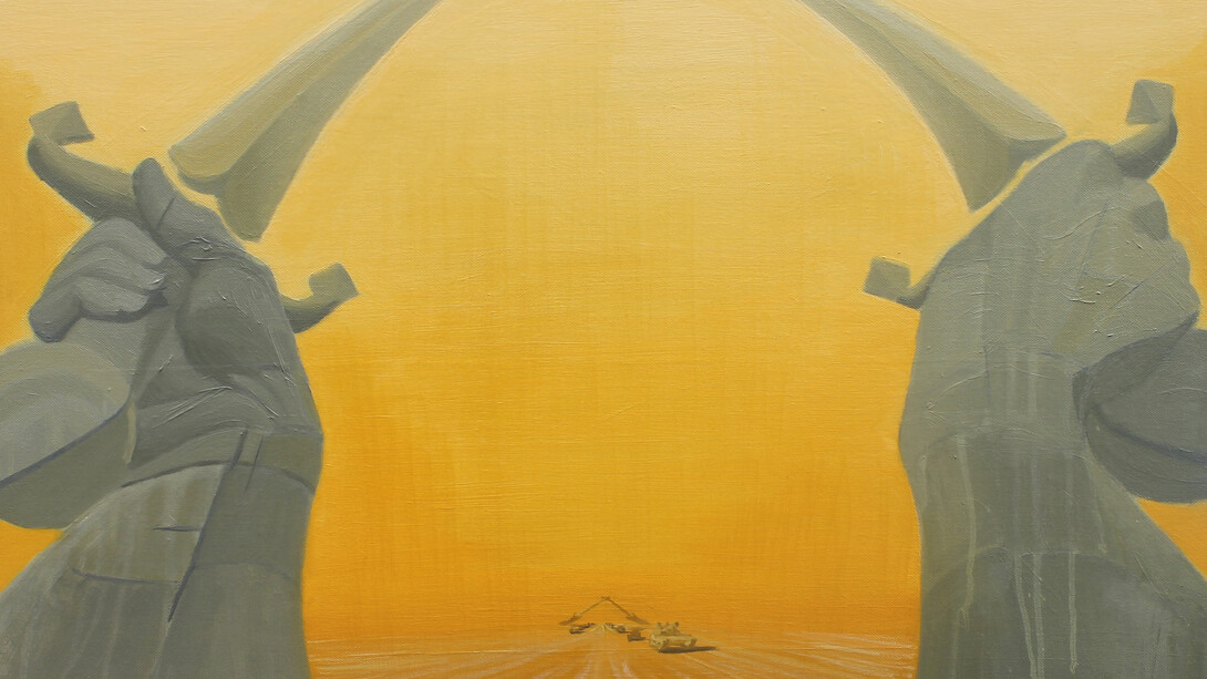 Stephen Feather, Swords of Victory, 30 x 24 inches, oil on canvas, 2013