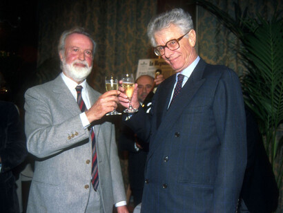 Eugenio Scalfari and Carlo Caracciolo. Courtesy of Mattatoio di Testaccio