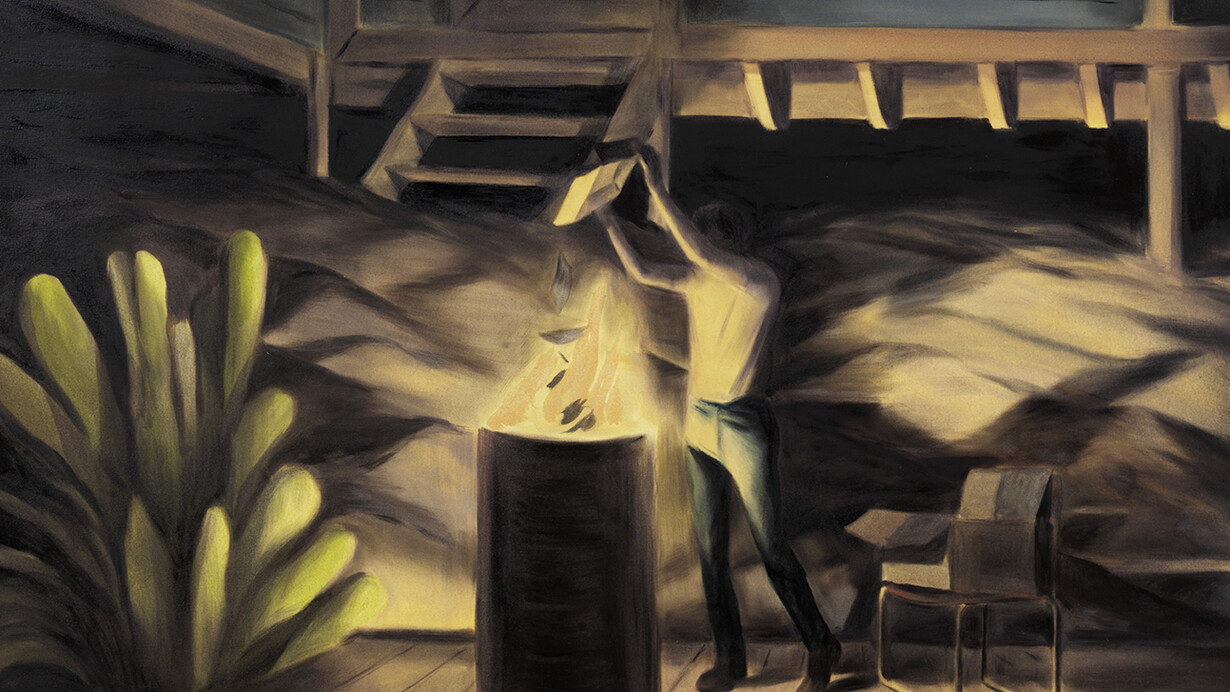 Pierre Seinturie, I threw it all away, 2015, Huile sur toile / Oil on canvas, 130 x 194,5 cm / 51 1/8 x 76 5/8 in.
Pièce unique / Unique piece, Courtesy Galerie GP & N Vallois, Paris, Photo: André Morin