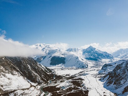 Snow-covered Himalayan mountains during the day time, Nepal  