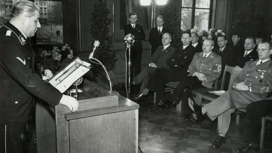 Opening of the exhibition ‘The German book’ in the Mauritshuis, 1941. Courtesy of Mauritshuis