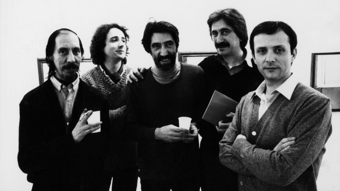 Bernardino Luino con sei pittori del Gruppo Metacosa. Per gentile concessione della Galleria d’Arte Moderna e Contemporanea