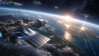 A vision of orbital infrastructure where data, energy, and industry operate beyond Earth’s limits—transforming space from a frontier into a functional extension of the global system