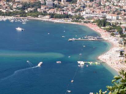 Slovenska Plaza, the main beach of Budva