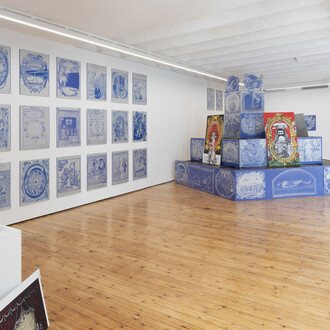 Erick Beltrán, Lo que está presente, vista de exhibición. Cortesía de Prats Nogueras Blanchard. Foto por Roberto Ruiz