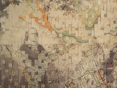 Sarah Sense, Present state of the english (detail), 2022. Courtesy of Montclair Art Museum