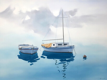 Rinaldo Skalamera, Deep Aqua. Courtesy of the artist and Kate Oh Gallery