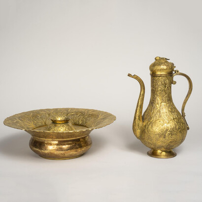 Passover handwashing vessel and laver, 1849–50 (date of inscription). Courtesy of Cleveland Museum of Art