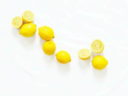 A bunch of half lemons waiting to be squeezed into an artistic meal