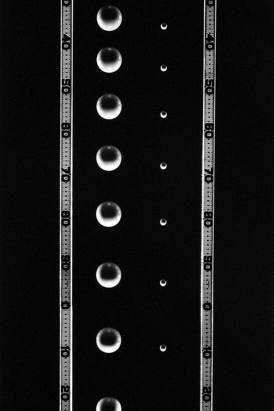 Falling Balls of Unequal Mass,  detail, 1958-61 © Berenice Abbott/Commerce Graphics/Getty Images. Courtesy of Howard Greenberg Gallery, New York