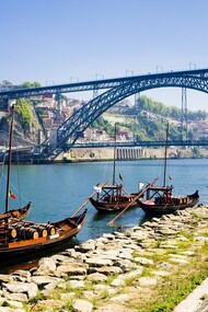 Oporto. Puente Don Luis I sobre el río Duero
