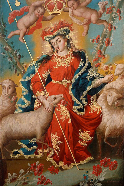 Joseph Antonio Jimenez, The Divine Shepherdess, c. 1780, oil on canvas, collection of Carl & Marilynn Thoma.