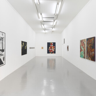 Various artists, The rosy crucifixion, exhibition view. Courtesy of Galleria Massimo Minini