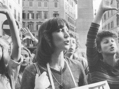 A feminist demonstration in Rome, Italy photo by (Alinari/Ansa)