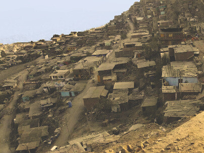 La zona pobre del Cuzco y las casas de barro. Cusco es una ciudad en el sureste de Perú, cerca del Valle de Urubamba de la cordillera de los Andes