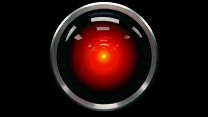 El ojo de HAL, el ordenador de a bordo en "2001: una odisea del espacio" (1968)