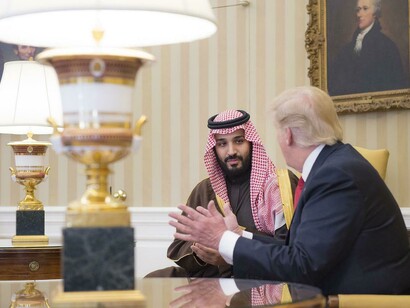 Mohamed bin Salmán con Trump