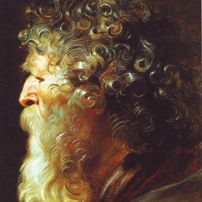 Pietro Paolo Rubens, Profilo di vecchio (Gaspare), dettaglio, olio su tavola, 50,8 x 41,3 cm. Roma, Galleria Nazionale d’Arte Antica, Palazzo Corsini, inv. 343 