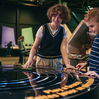 Concevoir le son, vue d’exposition. Avec l’aimable autorisation d’Ingenium. Musée des sciences et de la technologie du Canada
