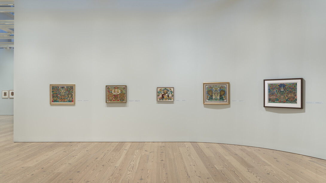 The lost world: the art of Minnie Evans, vista de exhibición. Cortesía del Whitney Museum of American Art