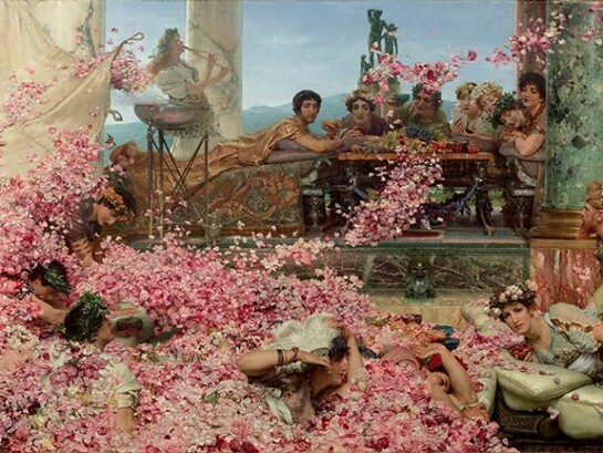 Alma Tadema, Le rose di Eliogabalo, 1888, olio su tela, 132,7 x 214,4 cm, Messico, Collezione Pérez Simón, © Studio Sebert Photographes