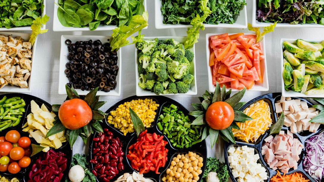 A buffet of clean and healthy eating includes adding more vegetables to the diet