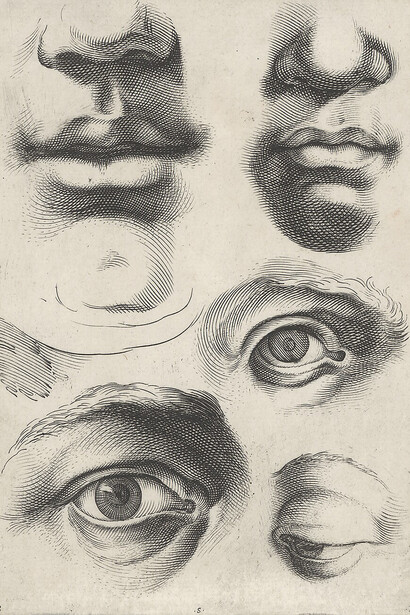 Luca Ciamberlano and Francesco Brizio, Gesichtsstudien, 1600/1625. Mit freundlicher Genehmigung der Hamburger Kunsthalle