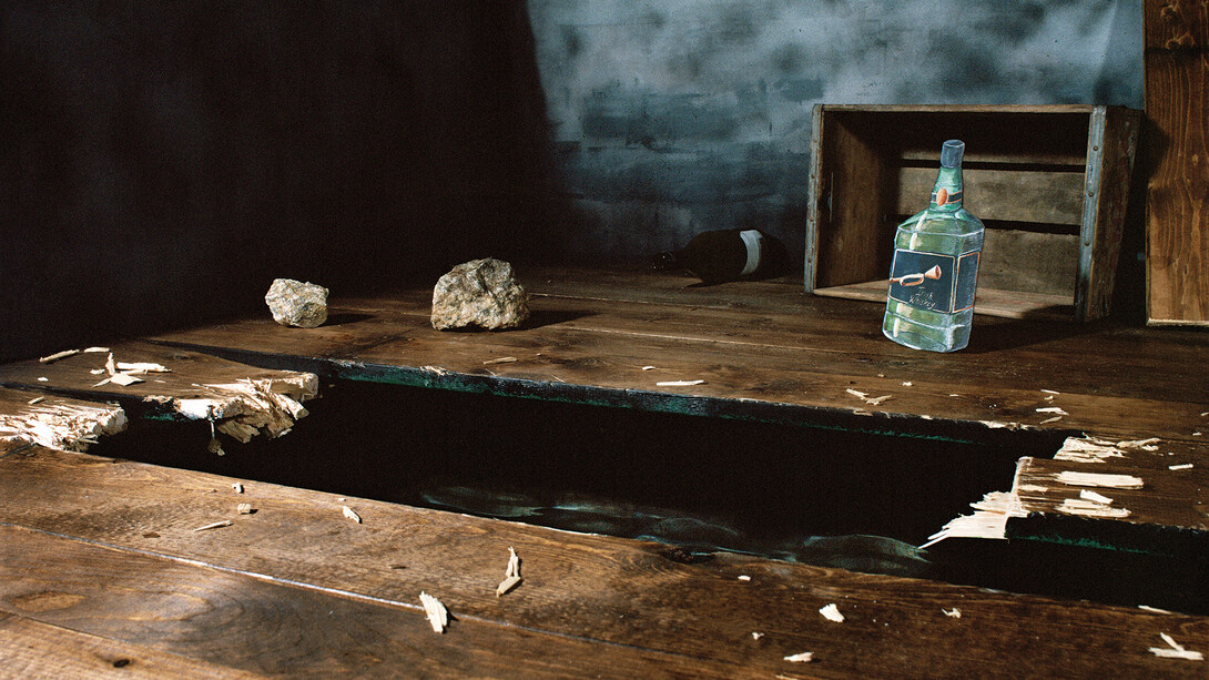 Will Connally, Signs and spirits of lake Elster. Courtesy of Reynolds Gallery