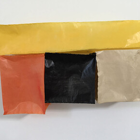 Donise English, Paper Quilt #6, 2016, encaustic on paper. Courtesy of Carrie Haddad Gallery
 