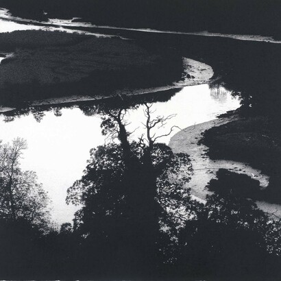 Sarah Gillespie, A Bend in the River, 2014, Ink and charcoal on 638gsm paper, 101.5 x 101.5 cm (40 x 40 inches)
