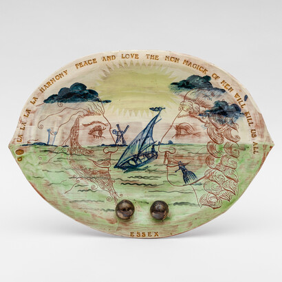 Essex Plate
Grayson Perry
1985
Glazed ceramic
Private Collection
© Grayson Perry Courtesy the artist and
Victoria Miro