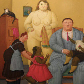 Fernando Botero, Family, 2010, Signed and dated ‘Botero 10’ (lower right), Oil on canvas, 146 x 176 cm - 57.5 x 69.3 in.
