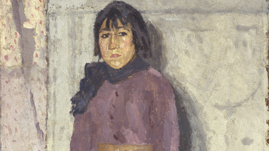 Gwen John, Girl with a blue scarf (detail), c.1923. Courtesy of National Galleries Scotland