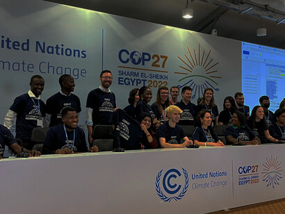 YOUNGO Spokes alongside Youth4Adaptation at the COP-27, representing the younger experts and climate change activists