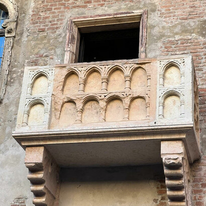 Balcão da casa de Julieta, Verona; Itália