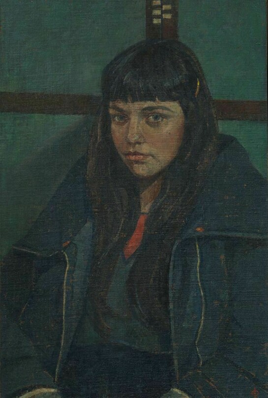 Saied Dai, The Frame Maker's Daughter, oil on linen panel