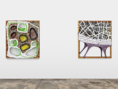 James Richards, Material abstraction, exhibition view. Courtesy of Lowell Ryan Projects Gallery