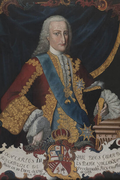 Anónimo, Carlos III de España, s. XVIII. Cortesía del Museo Pedro de Osma