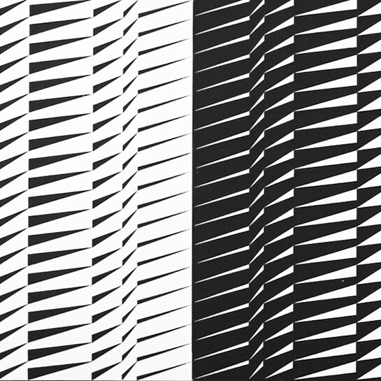Gianfranco Zappettini, Strutture in BX in due tempi, 1966, acrylic on canvas, 100 x 200 cm, detail