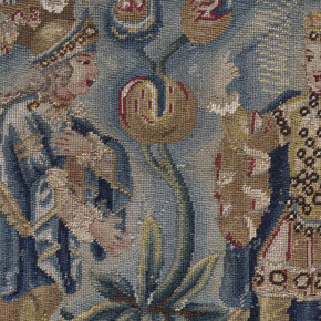Painting with wool and silk, artwork in exhibition. Courtesy of National Gallery
