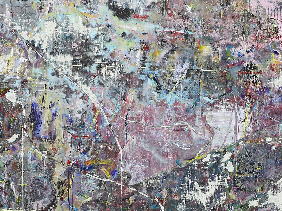 Liam Everett
Untitled (Lubudi), 2015
Acrylic, enamel, alcohol, and salt on oil primed linen
195.6 x 134.6 cm
77 x 53 in
Courtesy of the Artist and Altman Siegel, San Francisco
