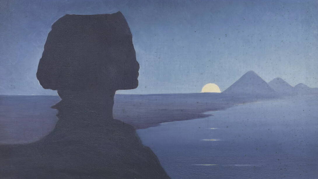 Alphonse Osbert, Paysage avec le sphinx (dettaglio), 1900. Cortesia del Musée de l'Orangerie