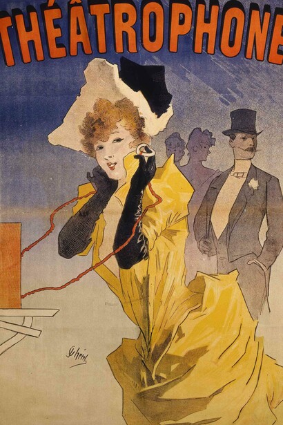 Jules Chéret, Affiche Théâtrophone, 1890, Lithographie en couleurs, 80 x 60 cm © BnF