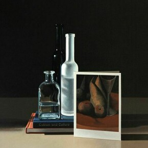 Guy Diehl, Still Life with Picasso (100 Years of Modernism 1913-2013), 2013, Acrylic on Canvas, 26 x 34 inches