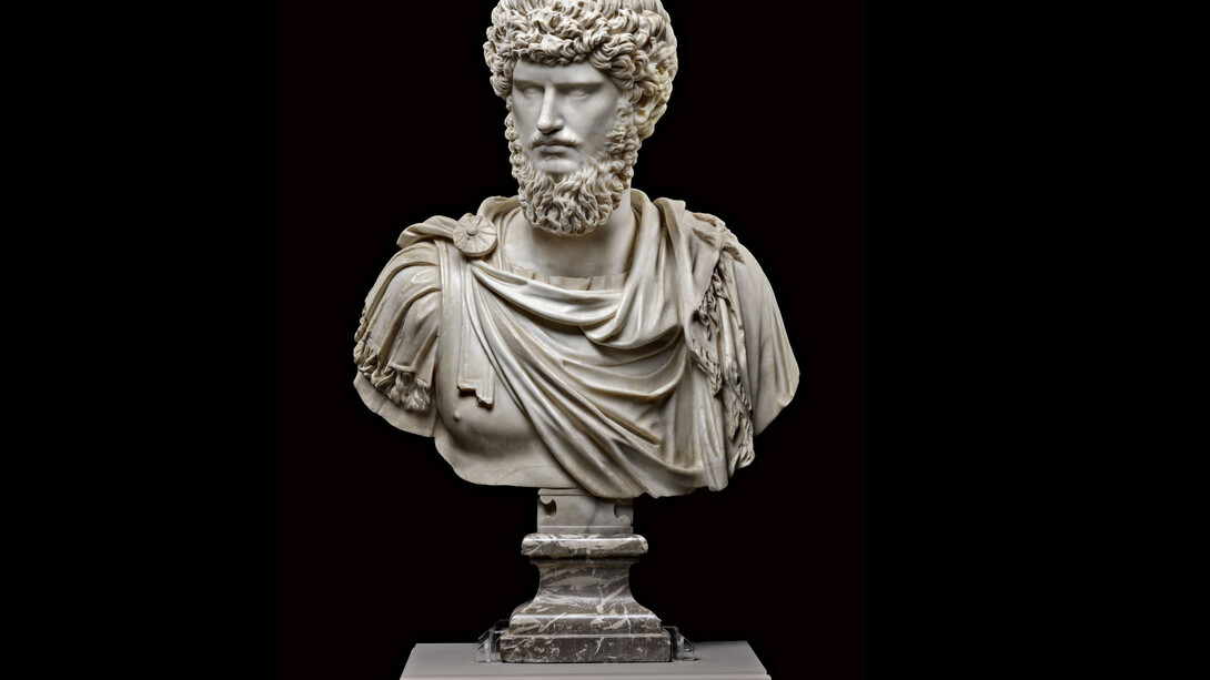 Arte romana e interventi di età rinascimentale, Busto di Lucio Vero, seconda metà del II secolo d.C., marmo, cm 78x65, inv. 4168