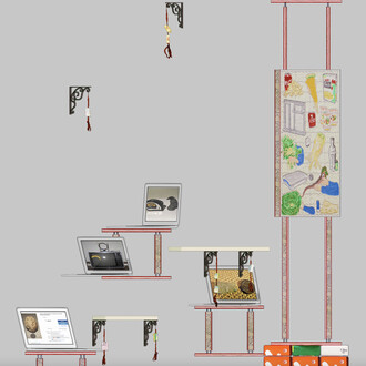 Kara Chin, You Will Knead, 2021. Virtual installation, containing 3-dimensional virtual sculptures, produced as GIFs and animations. VITRINE, Digital.
