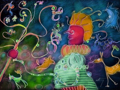 Rhapsody in Color-Paul  Morado, Temptation, 24 x 30 , Acrylic on Canvas